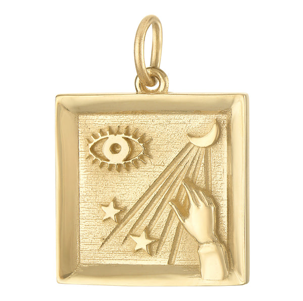 Modern Art 14K Gold Charm