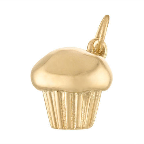 Muffin 14K Gold Charm