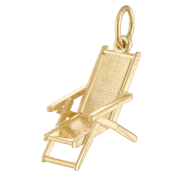 Beach Chair 14K Gold Charm