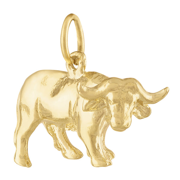 Cape Buffalo 14K Gold Charm