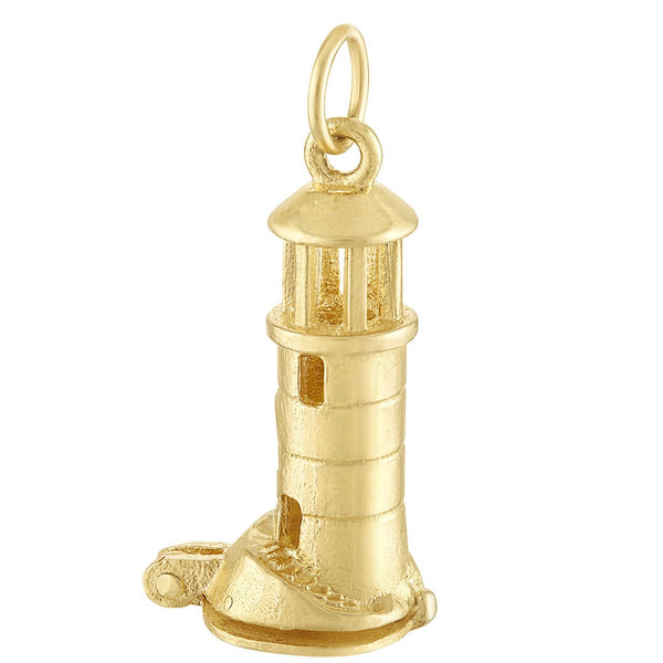 Lighthouse 14K Gold Charm