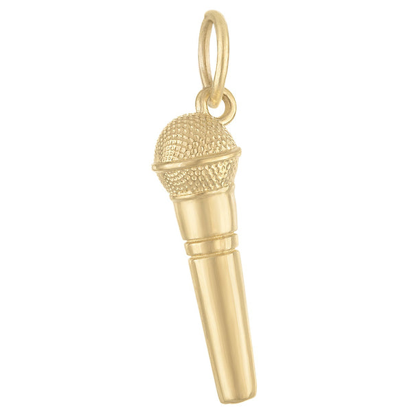 Microphone 14K Gold Charm