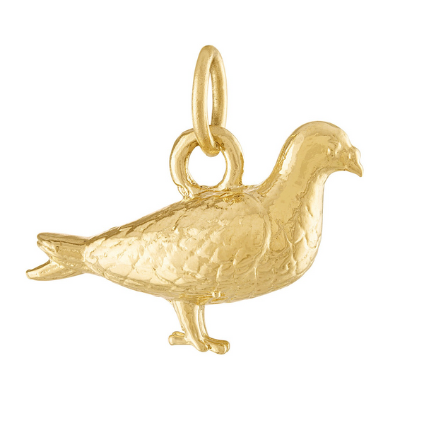 Pigeon 14k Gold Charm