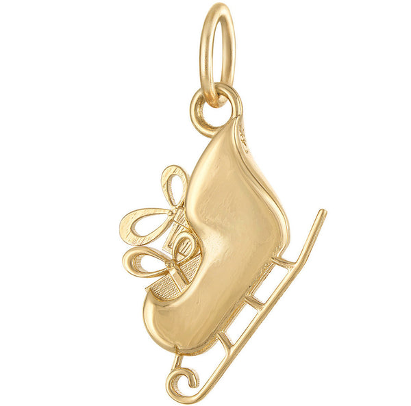 Santa's Sleigh 14K Gold Charm