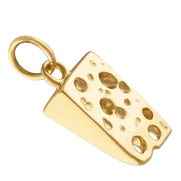 Cheese 14K Gold Charm