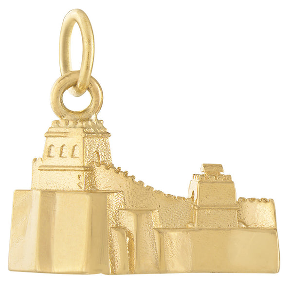 Great Wall of China 14k Gold Charm