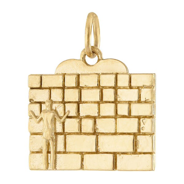 Western Wall 14K Gold Charm