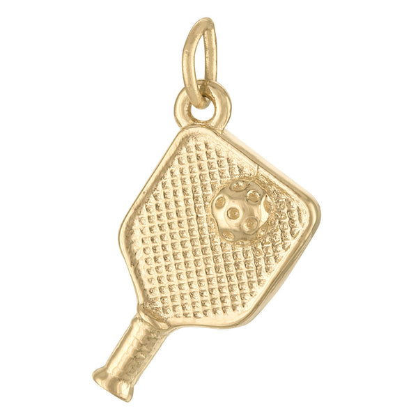 Pickleball 14K Gold Charm