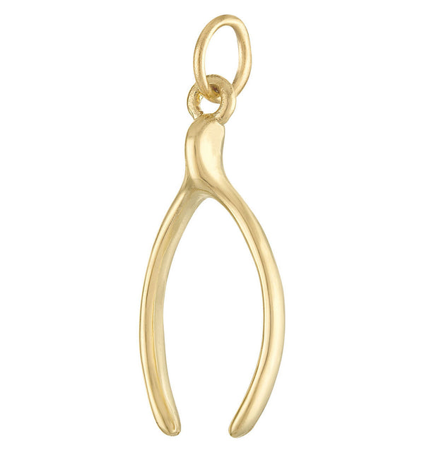 Wishbone 14K Gold Charm