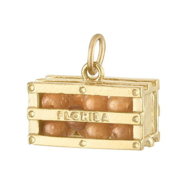 Florida Oranges 14k Gold Charm
