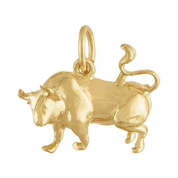 Ox 14K Gold Charm