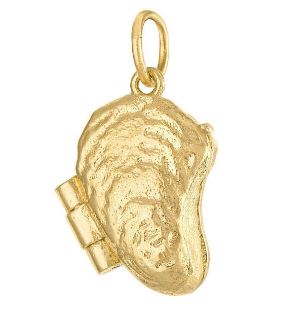 Oyster With Pearl 14K Gold Charm