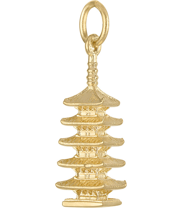Pagoda 14K Gold Charm