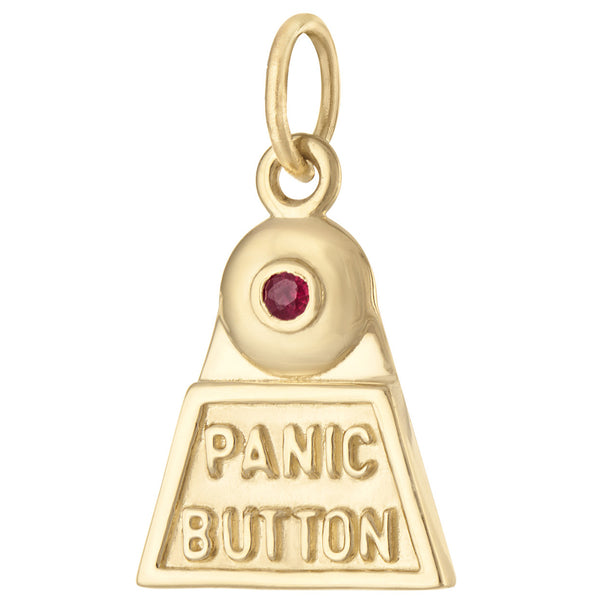 Panic Button 14K Gold Charm