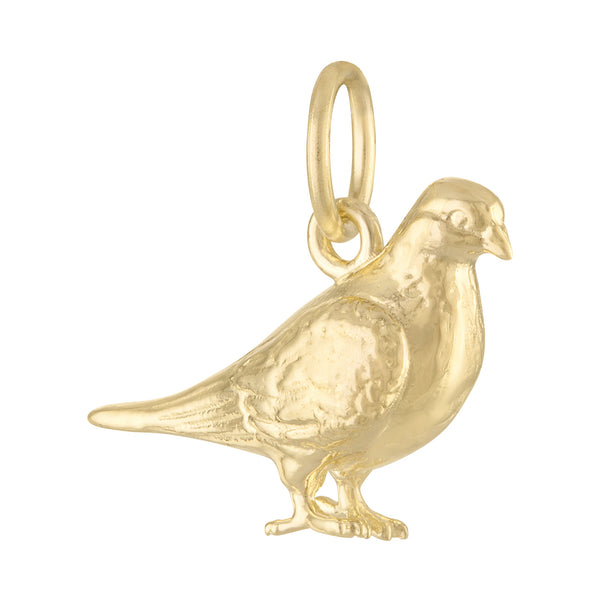 Pigeon 14k Gold Charm