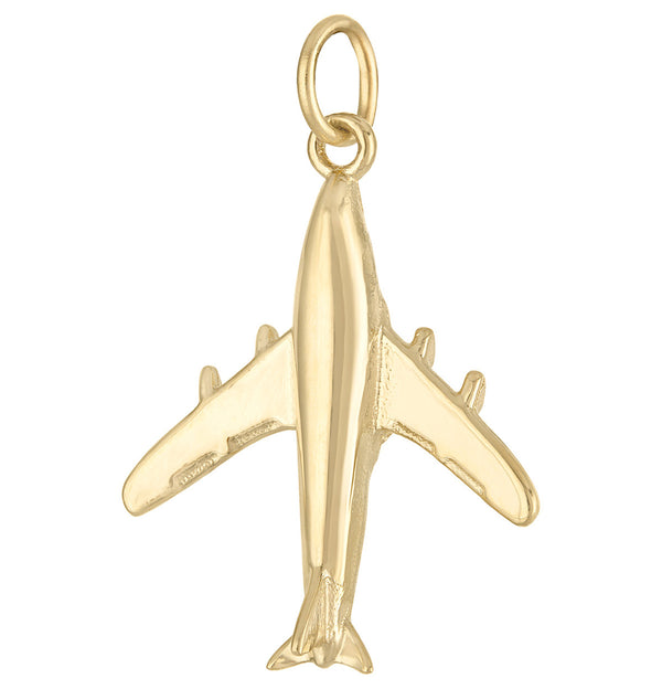 Airplane 14K Gold Charm