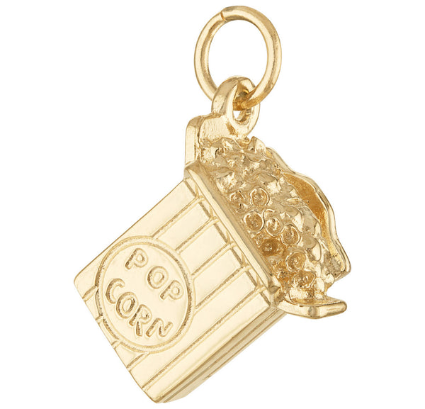 Popcorn 14K Gold Charm