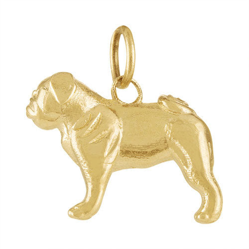 Pug 14K Gold Charm