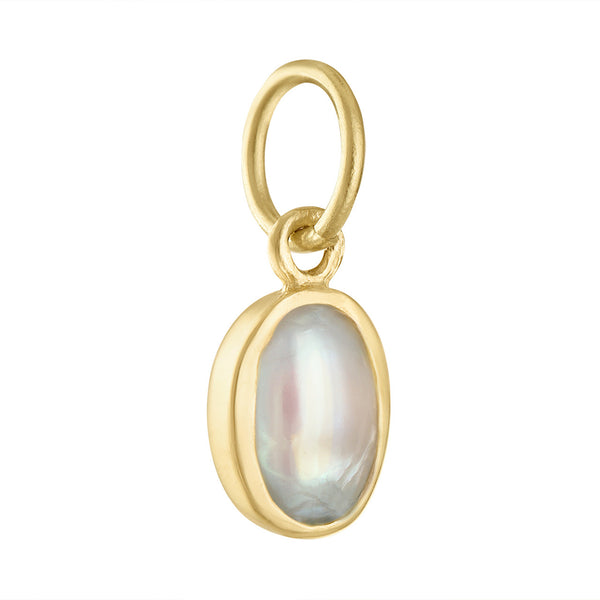 June Pearl Birthstone 14K Gold Charm