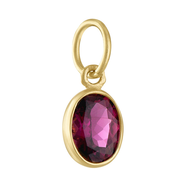 July Ruby Birthstone 14K Gold Charm