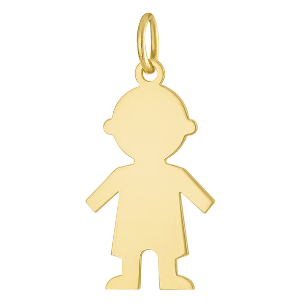 Little Boy Engravable 14K Gold Charm