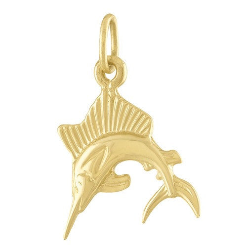 Marlin Fish 14K Gold Charm