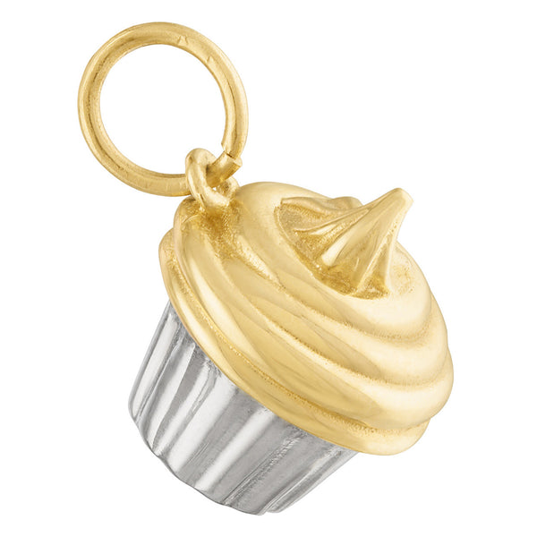 Cupcake 14K Gold Charm