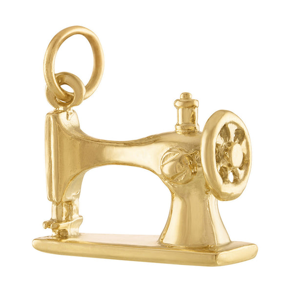 Sewing Machine 14K Gold Charm