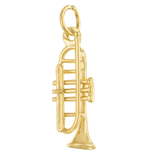 Trumpet 14k Gold Charm