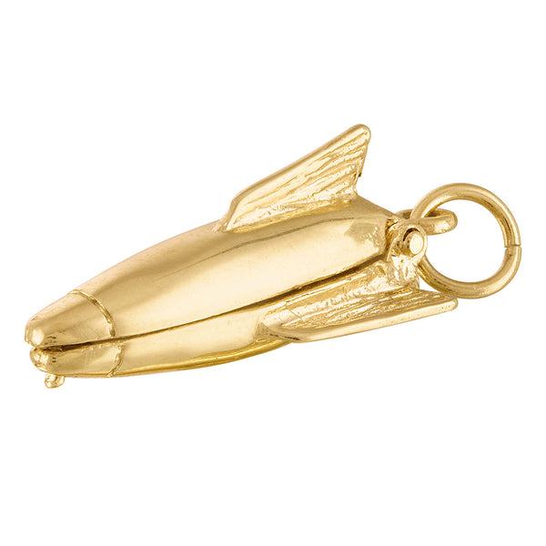 Rocket Ship 14K Gold Charm