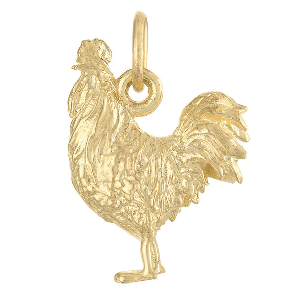 Rooster 14K Gold Charm