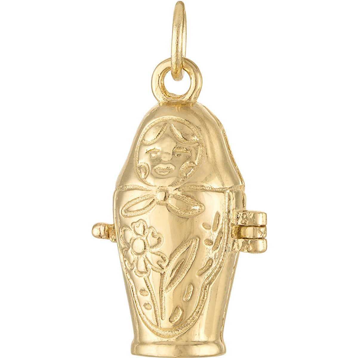 Russian Nesting Doll 14K Gold Charm Charmco 14k Solid Gold Charms