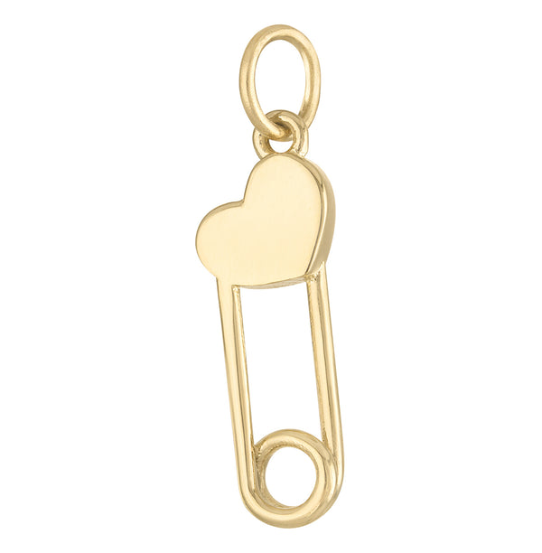 Pinned to My Heart 14K Gold Charm