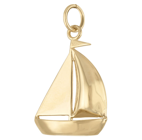 Sailboat 14K Gold Charm