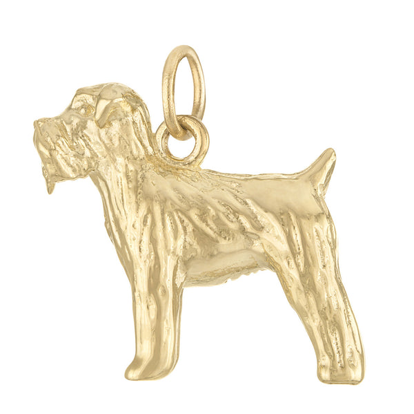 Schnauzer 14K Gold Charm