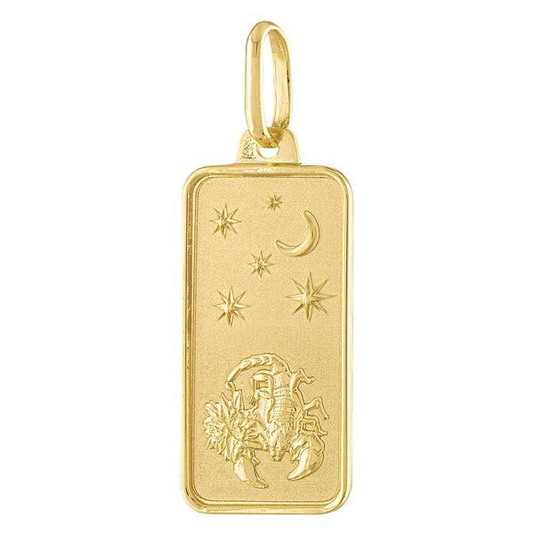 Scorpio Zodiac Tag 14K Gold Charm