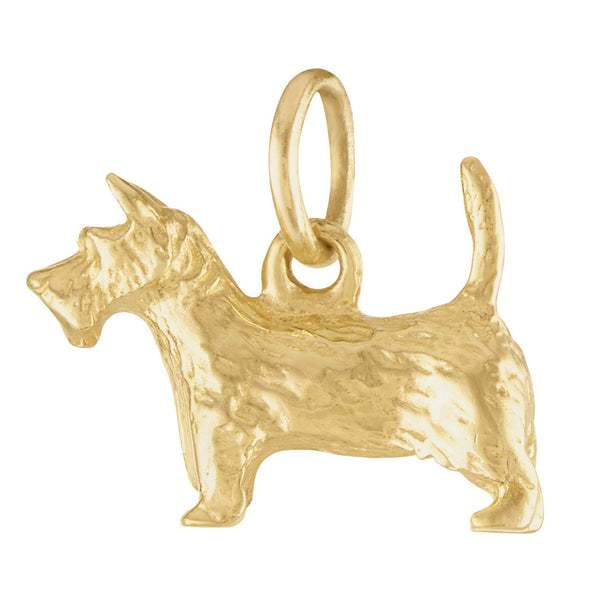 Scottish Terrier 14k Gold Charm
