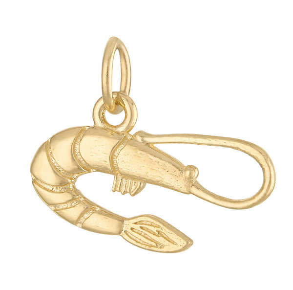 Shrimp 14K Gold Charm