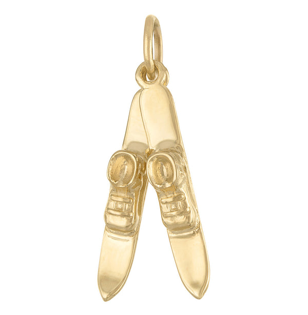 Skis 14K Gold Charm