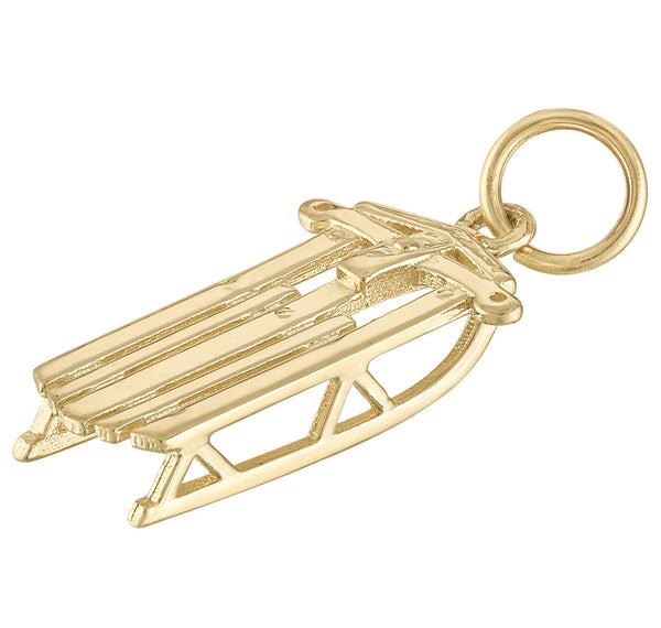 Sled 14K Gold Charm