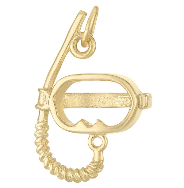 Snorkel Mask 14K Gold Charm