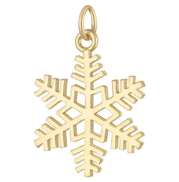 Snowflake 14K Gold Charm