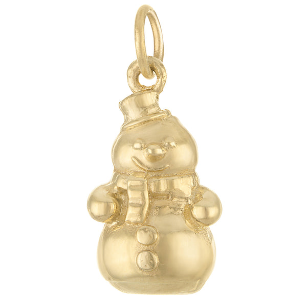 Snowman 14K Gold Charm