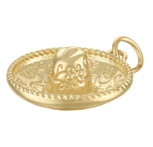 Mexican Sombrero 14K Gold Charm