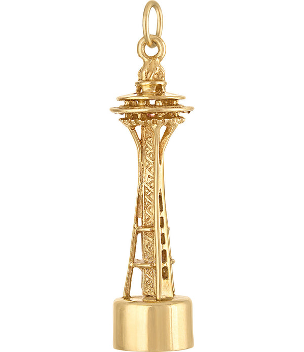 Vintage Seattle Space Needle 14k Gold Charm