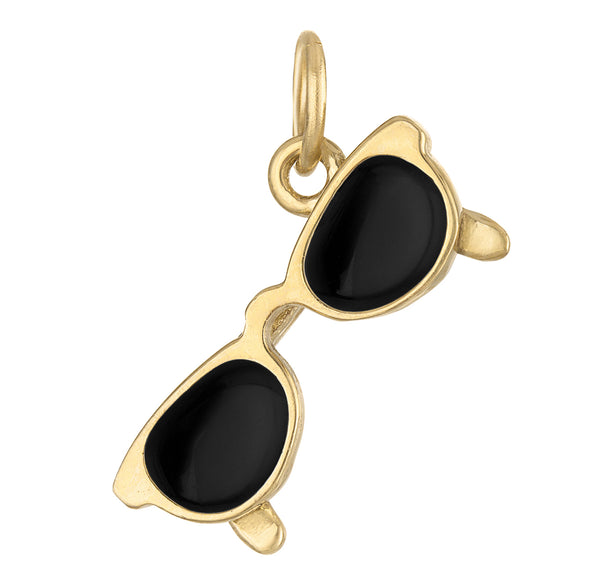 Enamel Sunglasses 14K Gold Charm