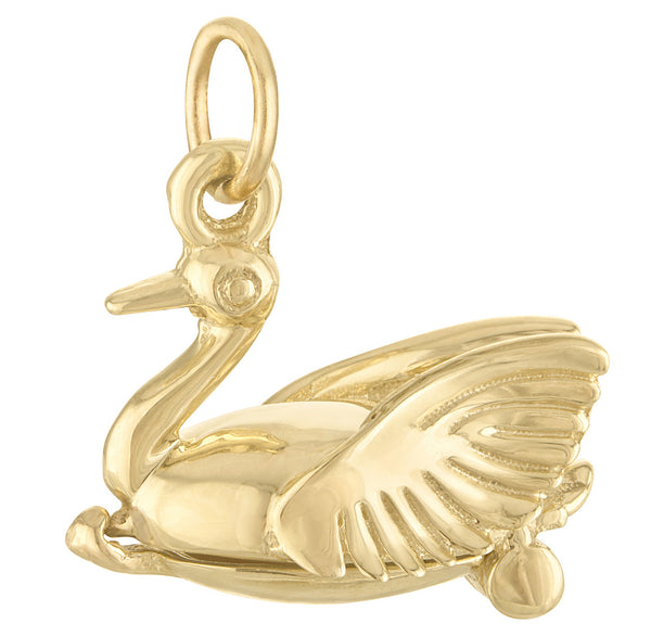 Swan Lake 14K Gold Charm