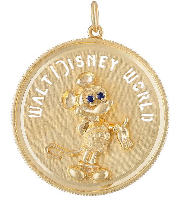 Vintage Walt Disney World Disc 14k Gold Charm