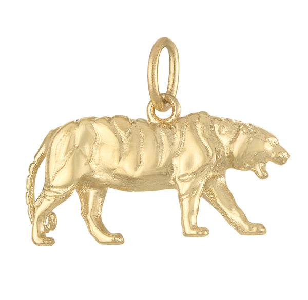Tiger 14K Gold Charm