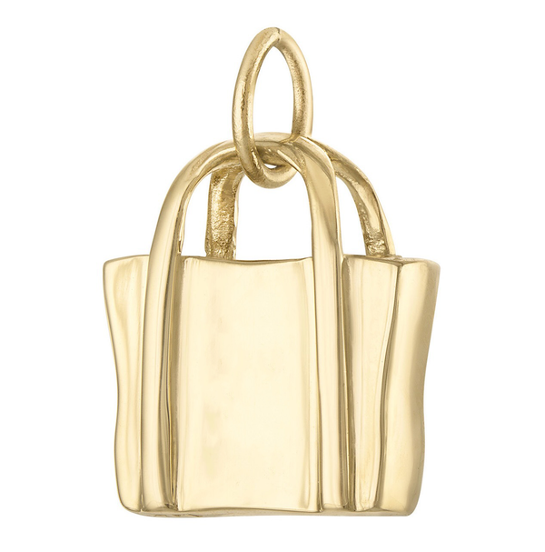 Tote Bag Engravable 14K Gold Charm